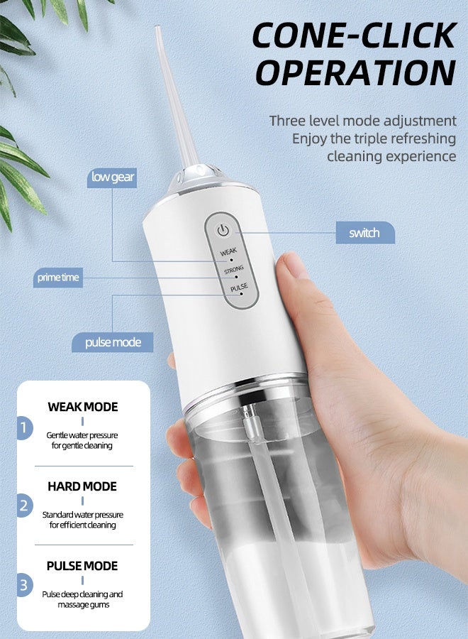 Portable Cordless Water Flosser for Teeth  3 Modes (Weak, Hard, Pulse) - Rechargeable Oral Irrigator for Travel, Braces & Gums Care - Image 5